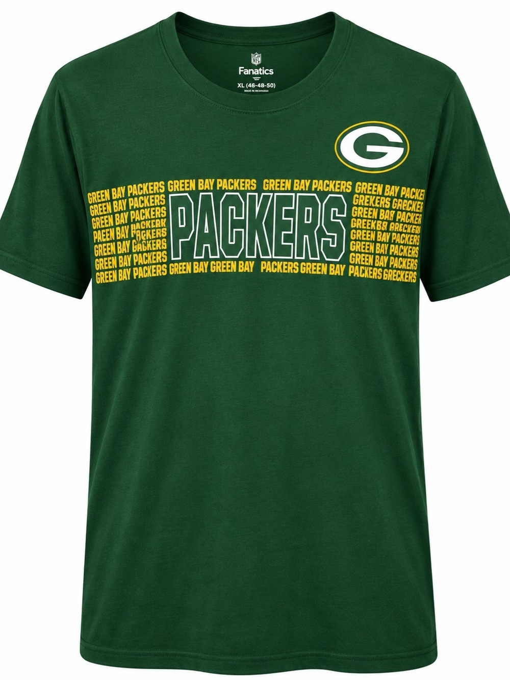 NFL Green Bay Packers Dark Green & Yellow Short Sleeve Tee